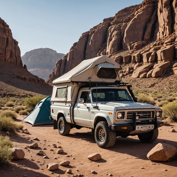 Quels sont les équipements nécessaires pour un camping en région de désert rocailleux?